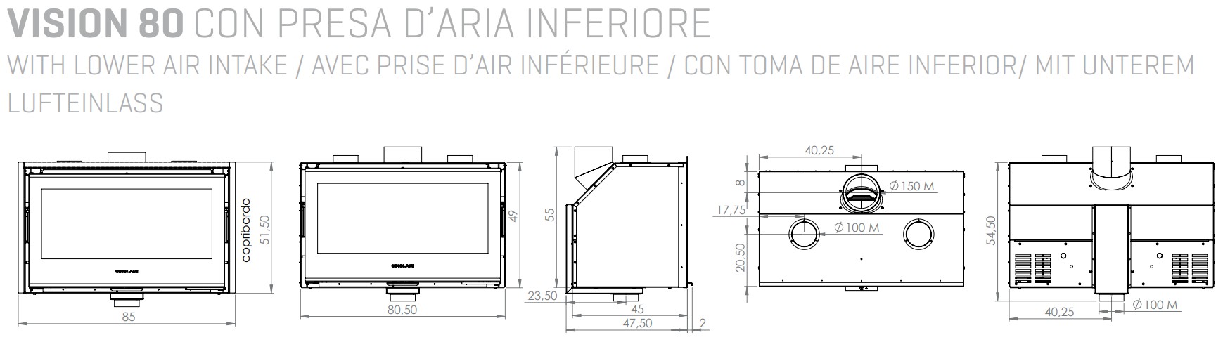 5-star ventilated wood-burning insert GIROLAMI VISION 70 - 80 - Image 6