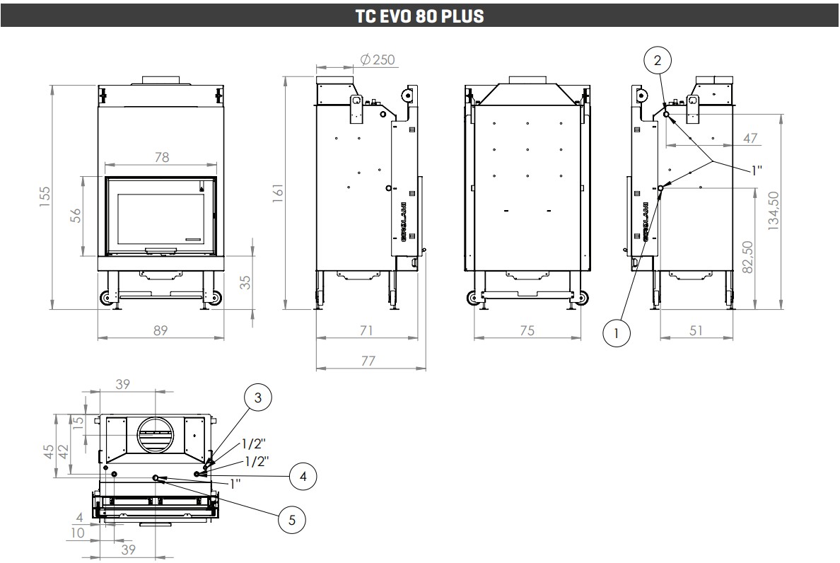 Termocamino a legna 5 Stelle GIROLAMI TC EVO PLUS 80 - immagine 8