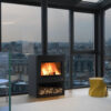PALAZZETTI wood-burning stove model NICOLE OPEN COMPARTMENT / TWISTER FLUE 9 kW