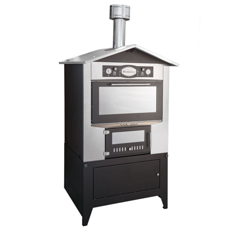 Wood-fired Oven ROSSOFUOCO model SEDICINONI INOX - BLACK - COUNTRY