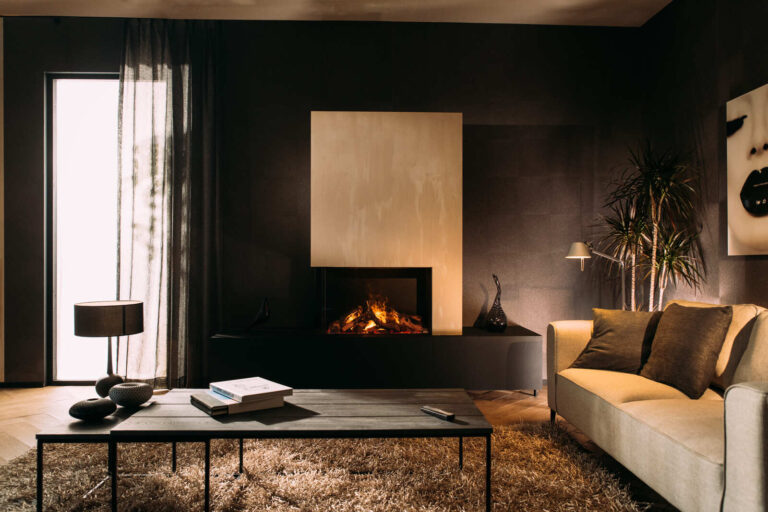 Caminetto elettrico MAISON FIRE modello ELECHARME ANGOLARE 800-500
