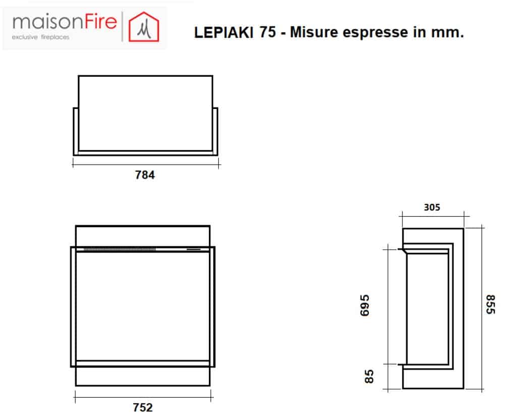 Electric fireplace MAISON FIRE model LEPIAKI 75 - Image 4