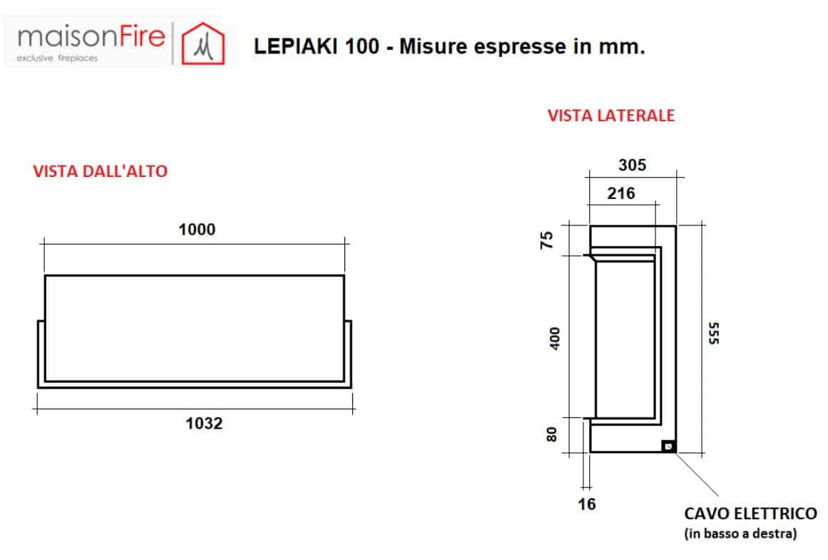 MAISON FIRE electric fireplace model LEPIAKI 100 - Image 4