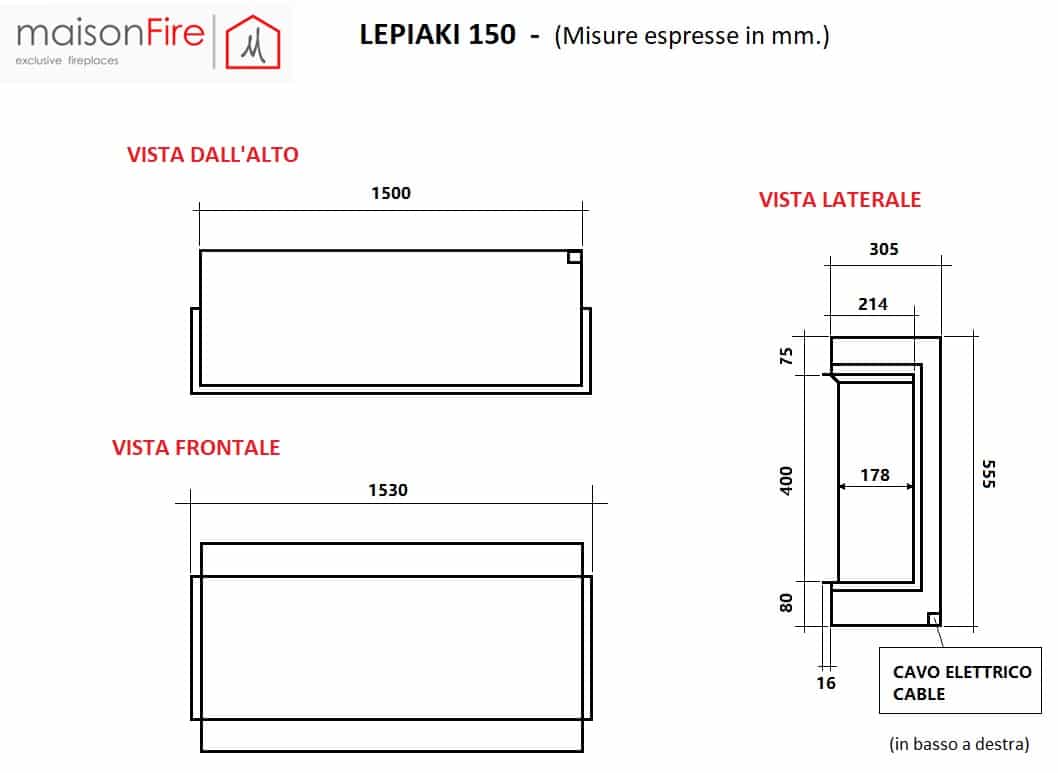 MAISON FIRE electric fireplace model LEPIAKI 150 - Image 4
