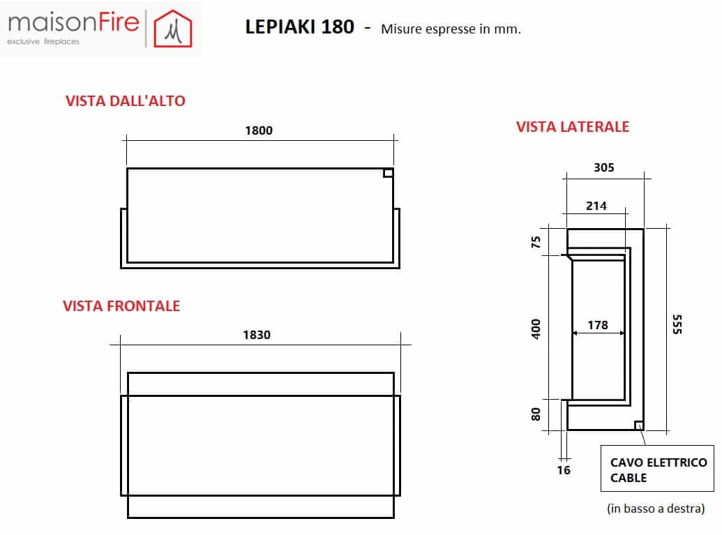 MAISON FIRE electric fireplace model LEPIAKI 180 - Image 5