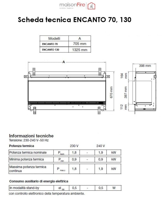 MAISON FIRE electric fireplace ENCANTO FRONT model - Image 5