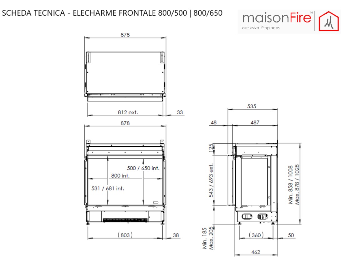Electric fireplace MAISON FIRE model ELECHARME FRONTALE 800-500 I - Image 9