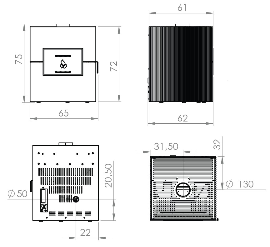 GIROLAMI hybrid wood-pellet stove TWIN MINI model - Image 5