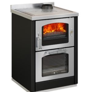 Cucina a legna con forno DE MANICOR modello D6 MAXI NERA