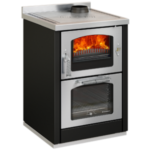 Cucina a legna con forno DE MANINCOR modello D6 MAXI NERA