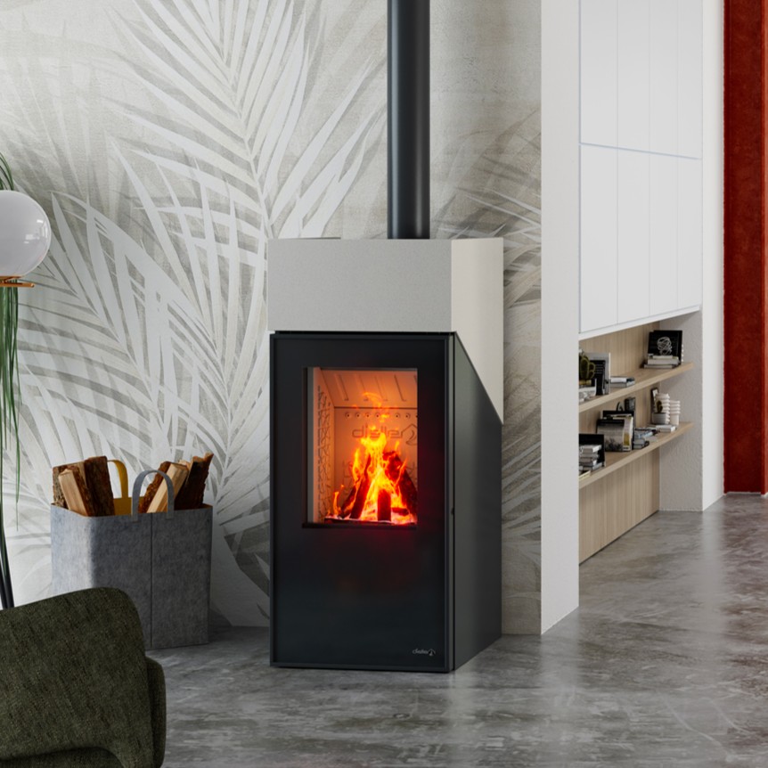 Stufa policombustibile pellet - legna DIELLE modello PONENTE HYBRID 50 - 80 - Image 3