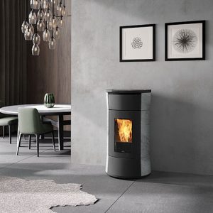 Stufa a pellet canalizzata EDILKAMIN modello CHERIE 9 EVO pietra ollare 9 kW