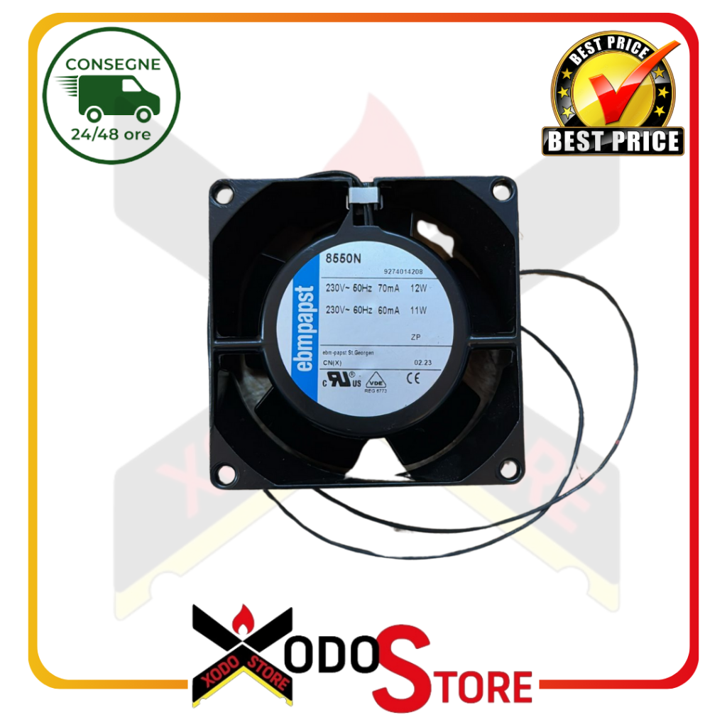 Axial fan with metal frame and rotor EBM8550N
