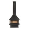 Wood-burning corner fireplace LLAR CALOR by ROCAL model LL-25 A