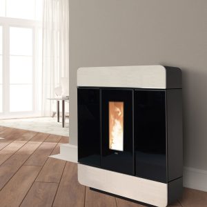 Termostufa a pellet KLOVER modello DIVA SLIM WOOD