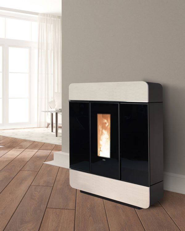 Termostufa a pellet KLOVER modello DIVA SLIM WOOD