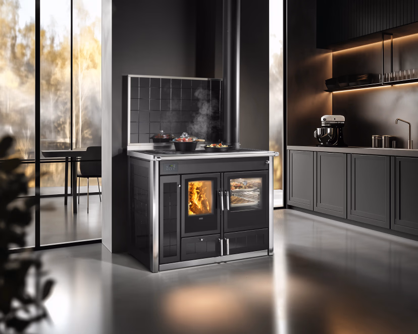 Termocucina a legna KLOVER modello ALTEA PLUS 16,3 kW - immagine 2