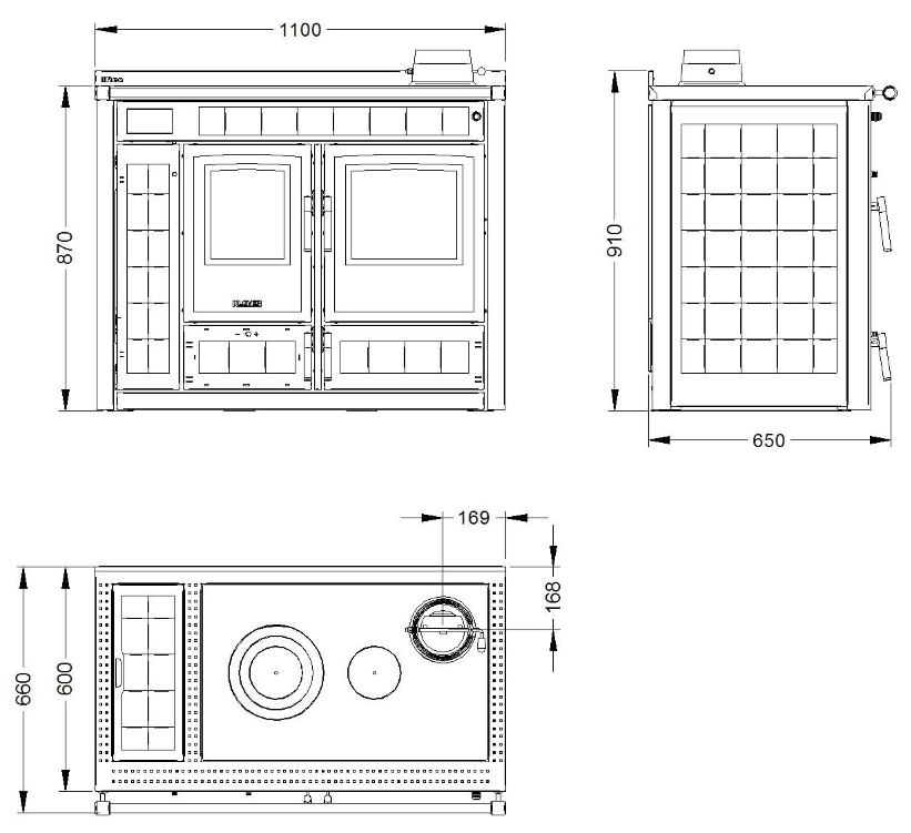 Termocucina a legna KLOVER modello ALTEA 16,3 kW - immagine 9
