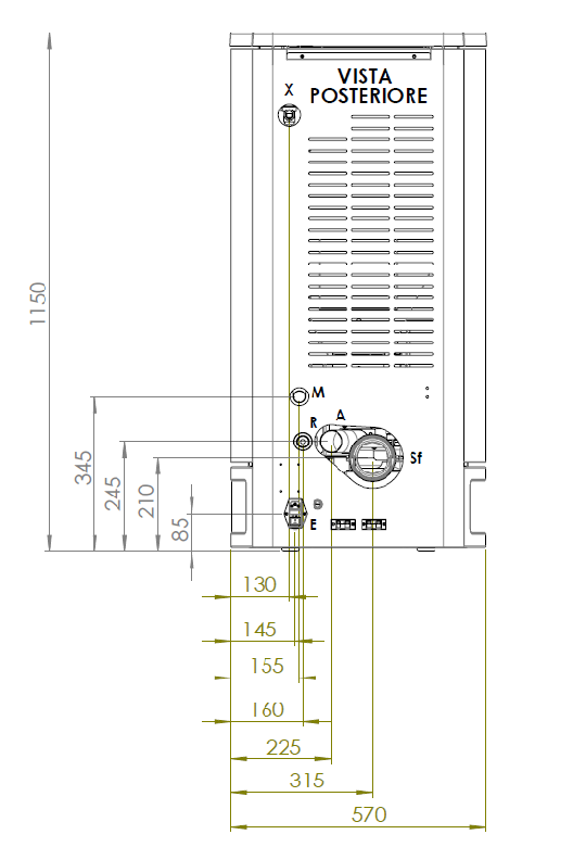 Termostufa a pellet KLOVER modello STYLE 21 28,4 kW - immagine 5