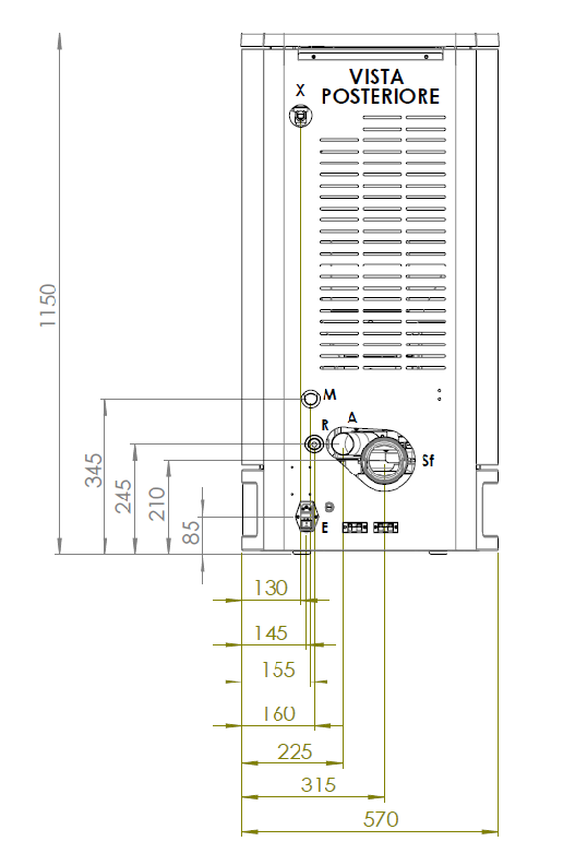Termostufa a pellet KLOVER modello STYLE 21 PLUS 28,4 kW - immagine 7