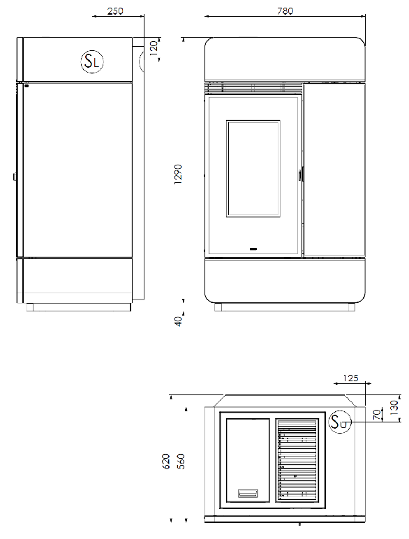 Termostufa a pellet KLOVER modello DIVA 3000 31,8 kW - immagine 7