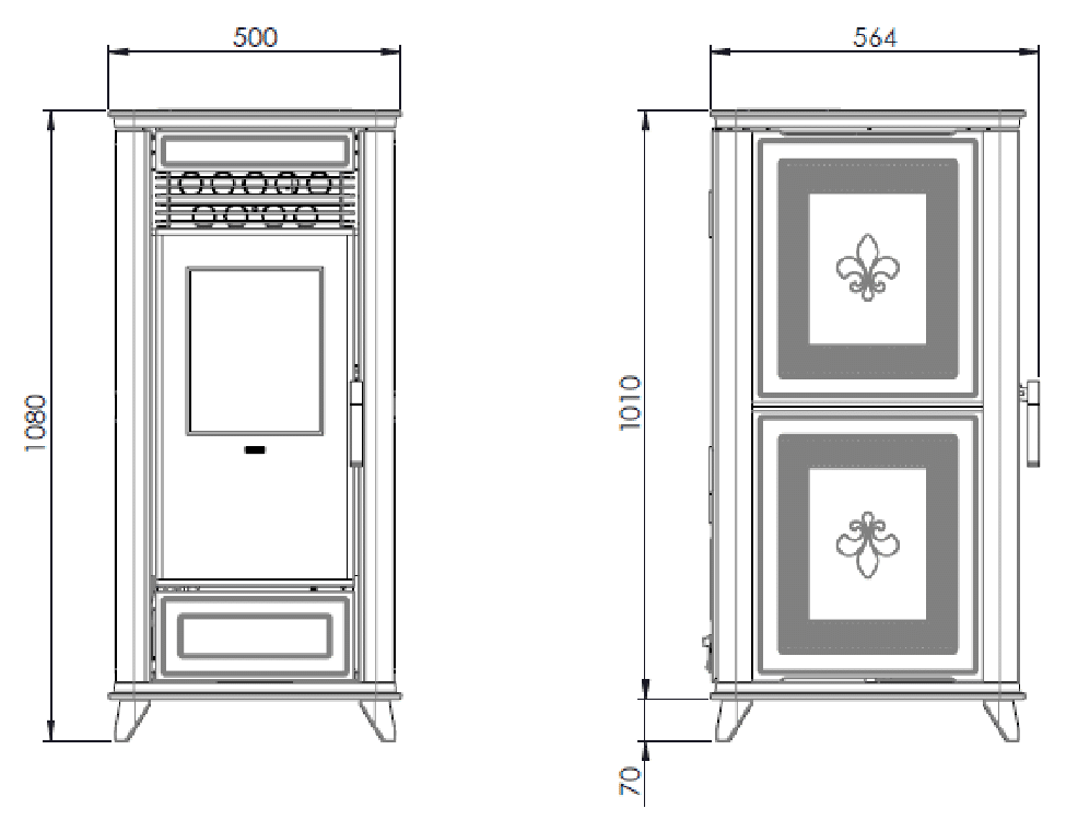 KLOVER pellet stove model CLASS 90s - Image 6
