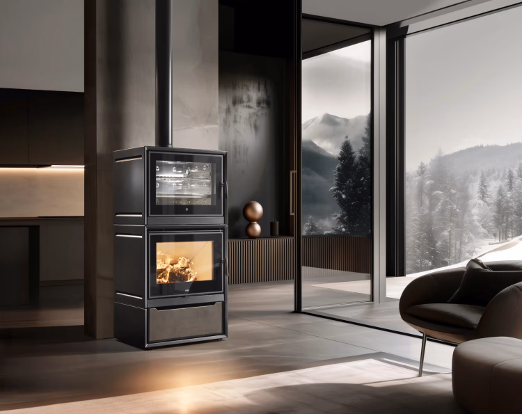 KLOVER wood-burning stove with oven model KUOKI - Image 7