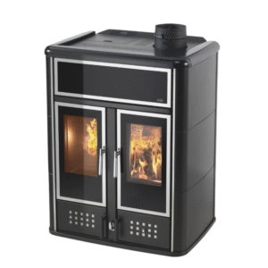 Termostufa ibrida legna-pellet KLOVER modello DUAL