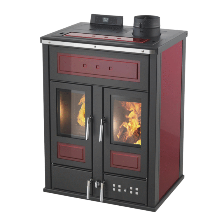 Termostufa ibrida legna-pellet KLOVER modello BI-FIRE MID 17,3 kW