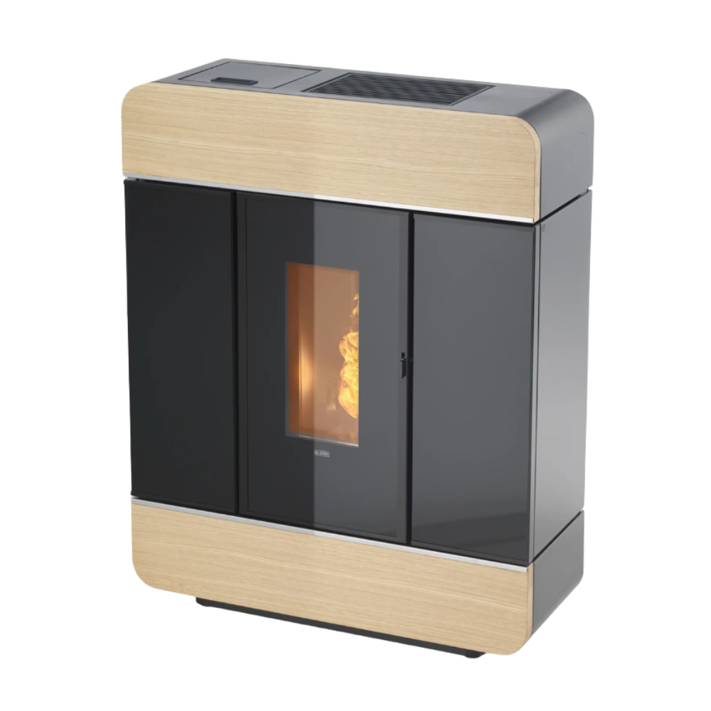 Termostufa a pellet KLOVER modello DIVA SLIM WOOD