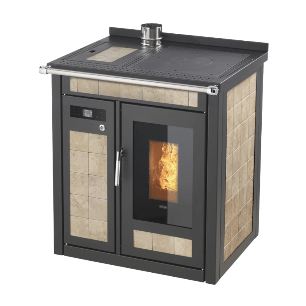 Termocucina a pellet KLOVER modello SMART 80 MAIOLICA