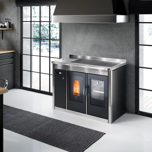 Termocucina a pellet KLOVER modello SMART 120 INOX 25,6 kW - immagine 7