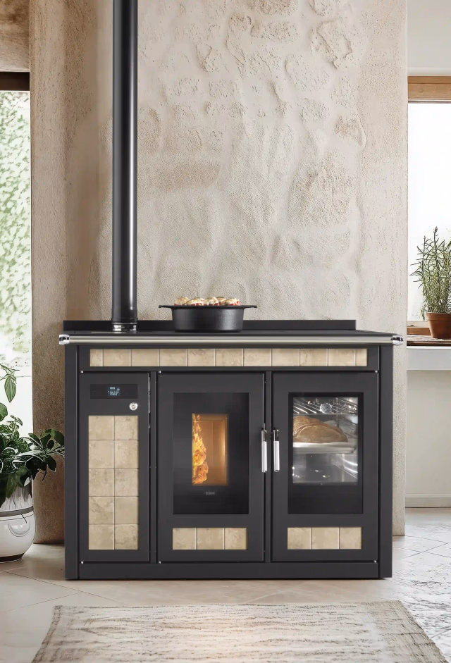 Termocucina a pellet KLOVER modello SMART 120 MAIOLICA 25,6 kW - immagine 4