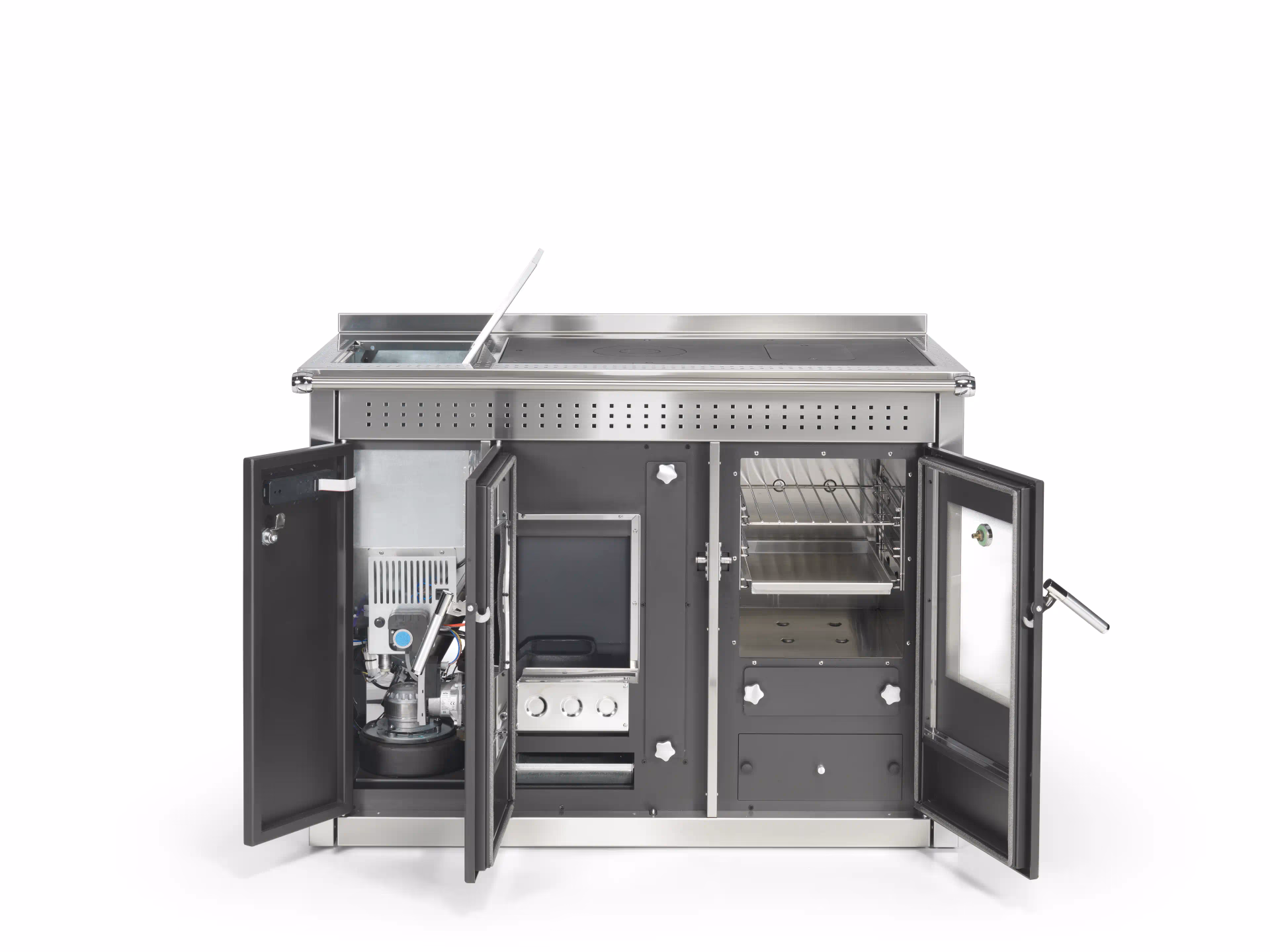 Termocucina a pellet KLOVER modello SMART 120 INOX 25,6 kW - immagine 6