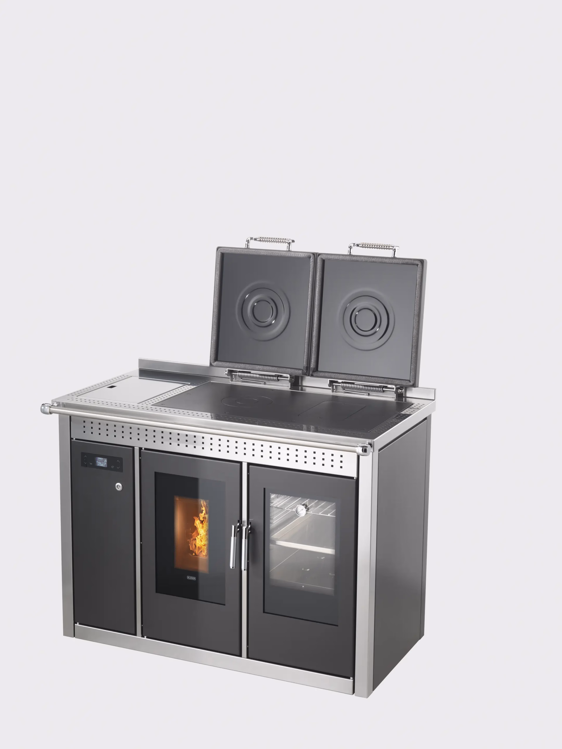 Termocucina a pellet KLOVER modello SMART 120 INOX 25,6 kW - immagine 2