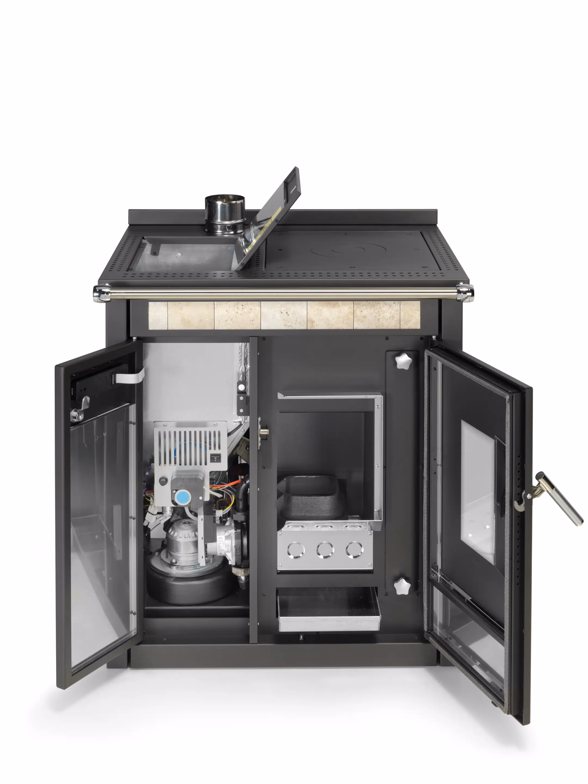 Termocucina a pellet KLOVER modello SMART 80 MAIOLICA 25,6 kW - immagine 3