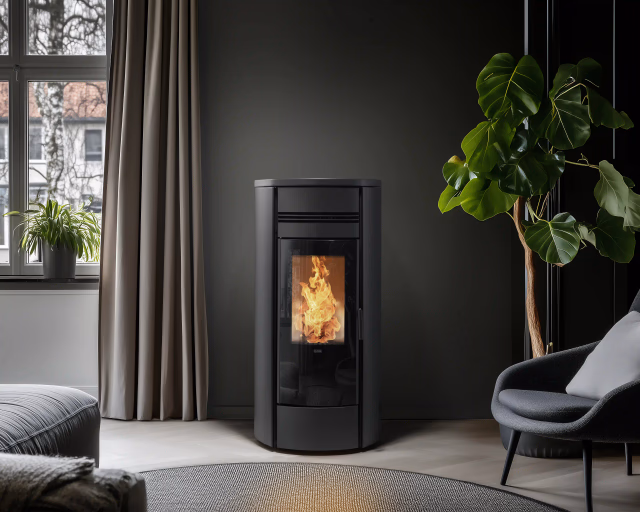 Termostufa a pellet KLOVER modello STYLE 21 28,4 kW - immagine 4