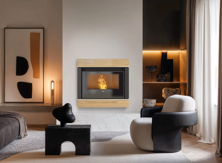 KLOVER pellet fireplace insert model WAVE 110 WOOD - Image 8