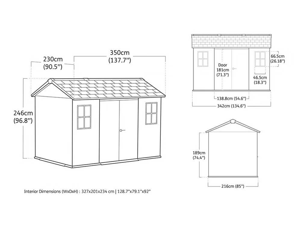 KETER NEWTON PLUS 7511/1175 - garden shed - 350 X 230 X 246 H CM ........... K262010 - Image 11