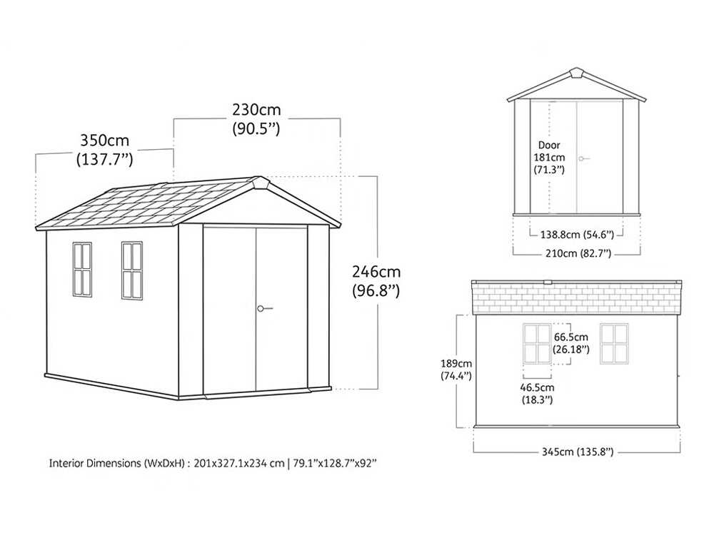 KETER NEWTON PLUS 7511/1175 - garden shed - 350 X 230 X 246 H CM ........... K262010 - Image 12
