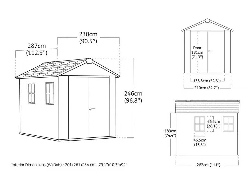 KETER NEWTON PLUS 759/975 - garden shed - 287 X 230 X 246 H CM .......... K262008 - Image 12