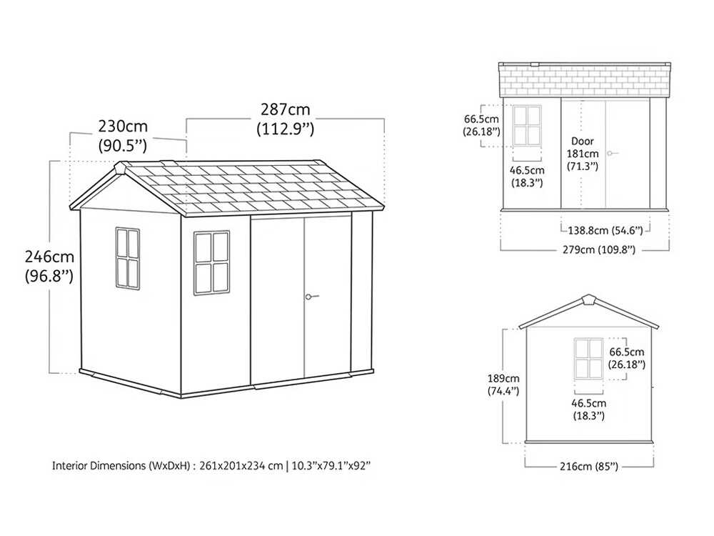 KETER NEWTON PLUS 759/975 - garden shed - 287 X 230 X 246 H CM .......... K262008 - Image 13