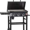Piastra a gas CHAR-GRILLER modello FlatIron a 3 fuochi (nera)
