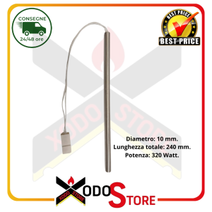 Candeletta resistenza accensione per stufa a pellet HT COMPATIBILE MONTEGRAPPA cod. 1049201000