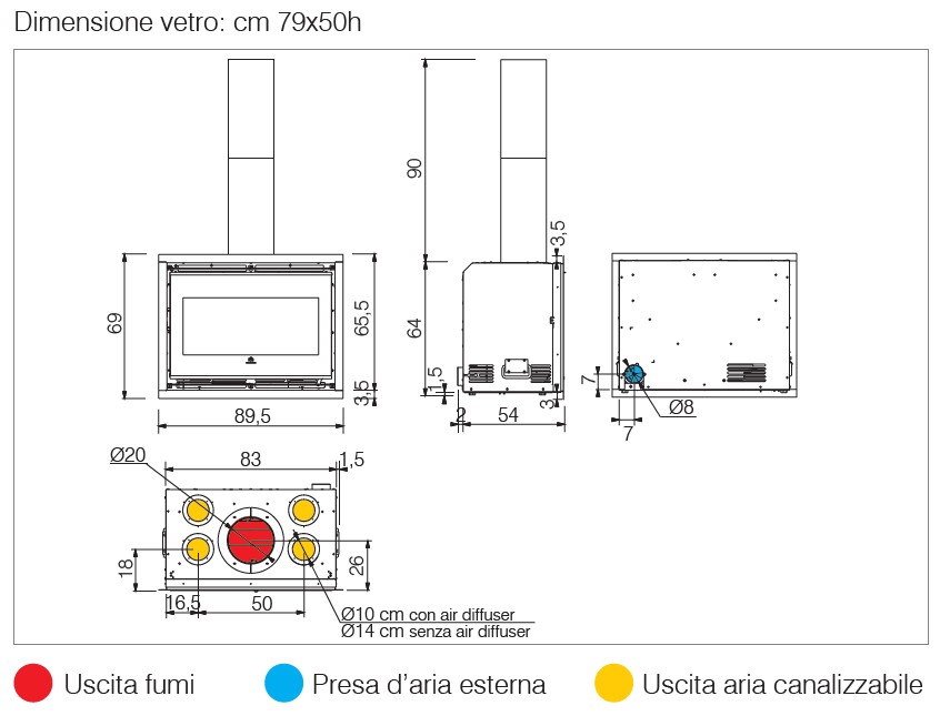 EDILKAMIN ducted wood-burning insert model FIREBOX 65 EVO2 - Image 3