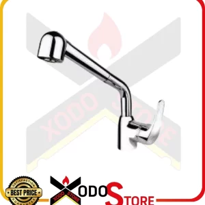 Miscelatore rubinetto acciaio inox GUGLIELMI bocca girevole doccetta 2 getti
