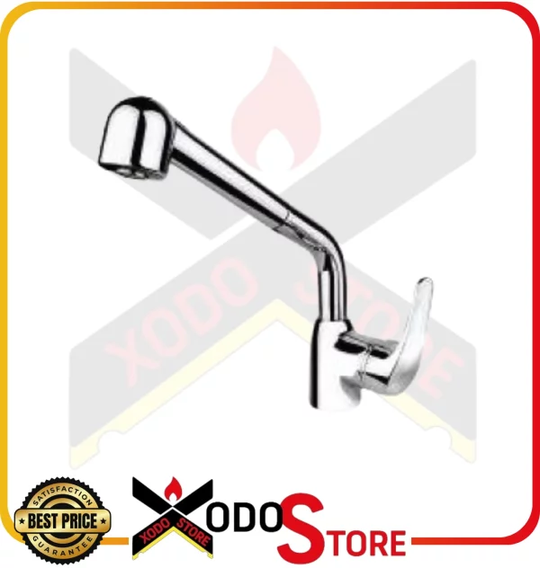 Miscelatore rubinetto acciaio inox GUGLIELMI bocca girevole doccetta 2 getti