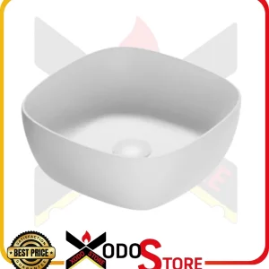 Lavabo GUGLIELMI da appoggio in ceramica 380 x 380, h 150 mm senza troppopieno