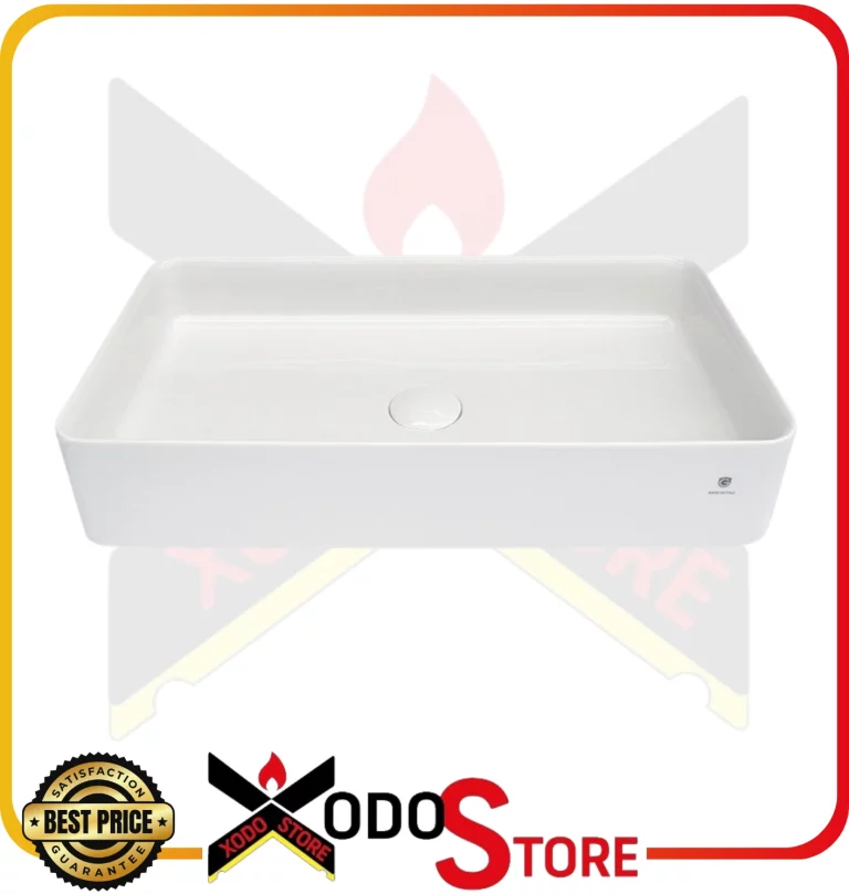 Lavabo GUGLIELMI da appoggio in ceramica 650 x 380, h 120 mm senza troppopieno