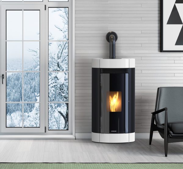 Stufa a pellet canalizzata SCHUSTER UNICAL modello ADNA 10-12 CS